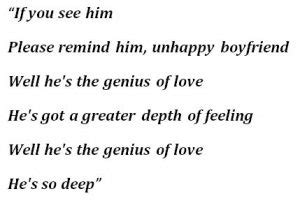 lyrics genius of love|genius of love song meaning.